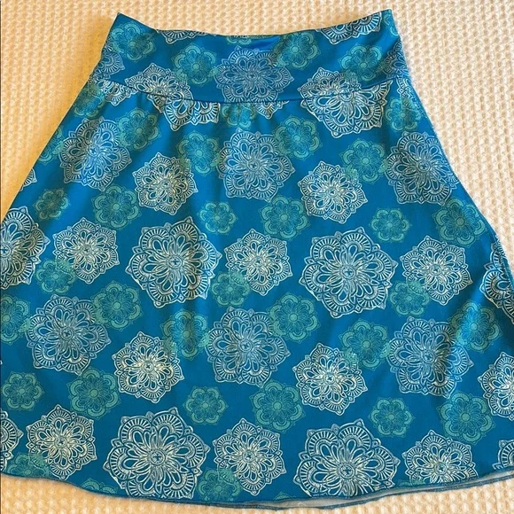 Tranquility by Colorado Clothing A-Line Skirt Set Mini Above Knee Blue Yellow - Picture 9 of 13